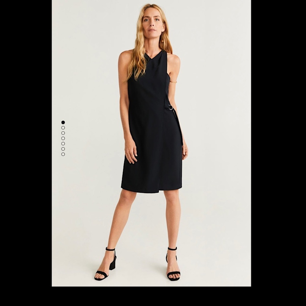 Mango side-buckle dress